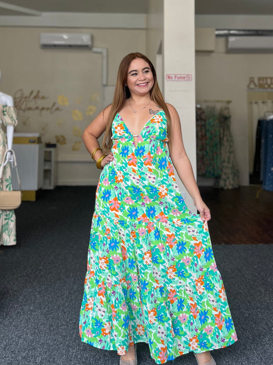 Tropical Bloom Maxi Dress
