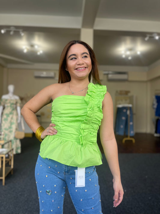 Lime Ruffle Charm